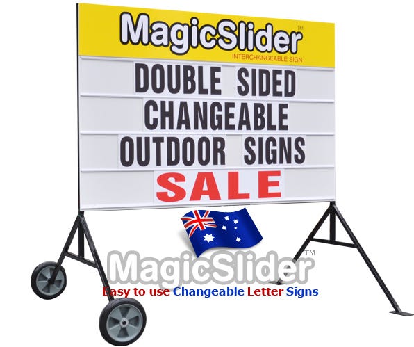 Durable and Changeable Roadside Signs by magicslidersign Medium