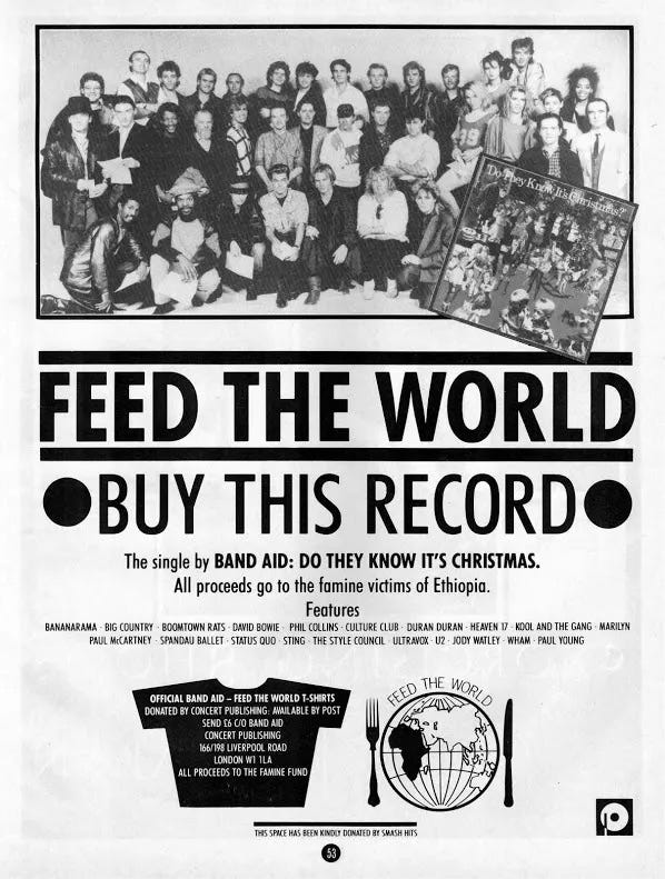 Feed the world, Let them know it’s Christmas time..thoughts about the ...