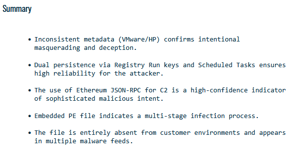 Fig 1 — File information (taken from strairwell file analysis)
