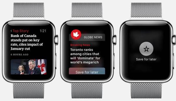 What We've Been Working On: Apple Watch App for The Globe and Mail | by TWG  | Medium