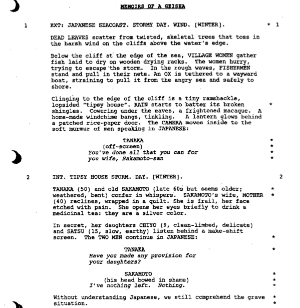 Page One: “Memoirs of a Geisha” (2005) - Go Into The Story