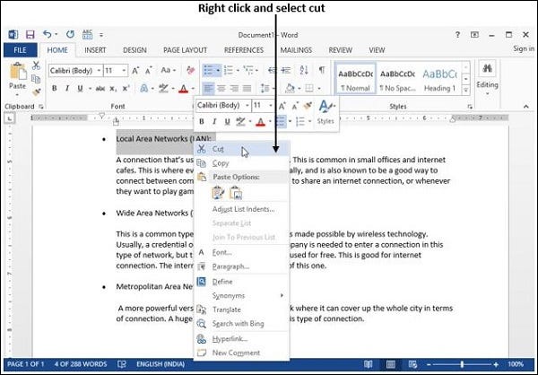 What Means Cut Text?