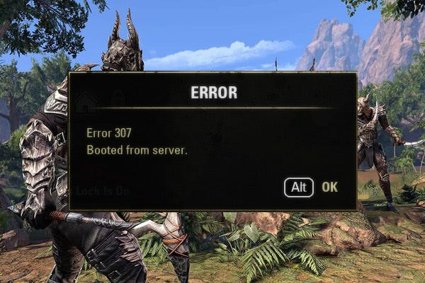 How to Fix ESO Error 307 Booted from Server | by Ariel Mu | Medium