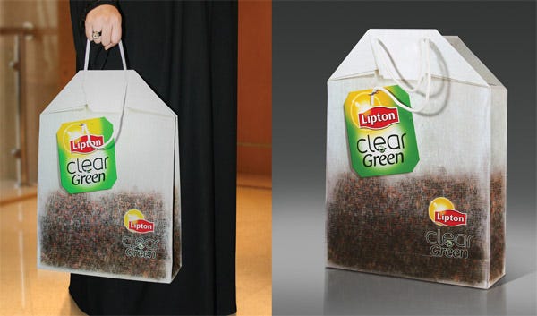 Lipton’s TEA bag Bron: https://www.adsoftheworld.com/media/ambient/lipton_carry_bag