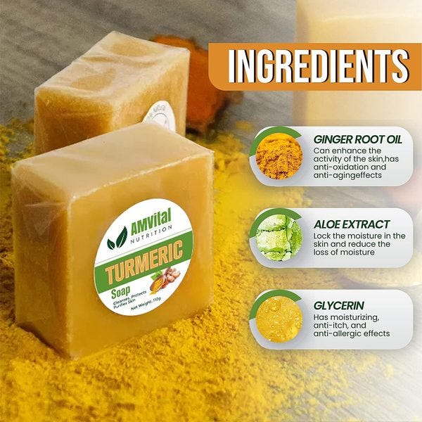 Turmeric Soap Bar Your New Weapon Against Dark Spots by Adv Taiba
