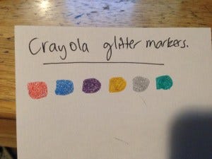 Crayola Glitter Markers. Crayola Glitter Markers, by Green Cow Land