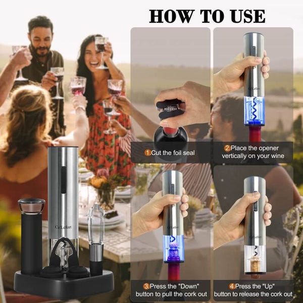 A STEPBYSTEP GUIDE TO USING AN ELECTRIC WINE OPENER by Drinks Apr