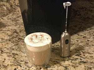 Nestpark Portable Drink Mixer and Milk Frother Wand Small Handheld Electric  Stick Blender - Cordless and Battery Opperated