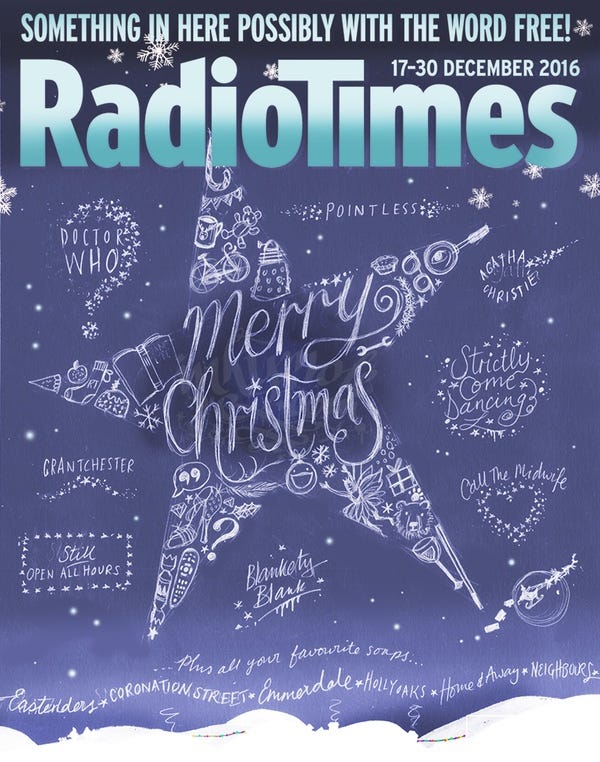The Christmas Radio Times Cover. Every illustrator of a certain age… by Sarah J Coleman Medium