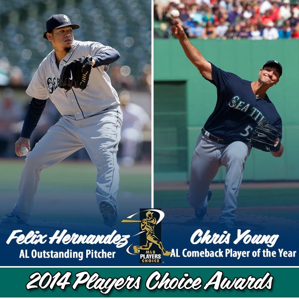 Felix and Young Win Players Choice Awards, by Mariners PR
