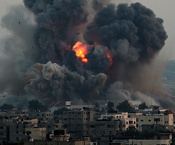 Homes, government buildings, and key infrastructure in Gaza were severely damaged.