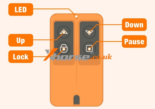 Xhorse XKGMJ1EN Garage Remote Key User Manual