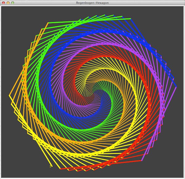 Tutorial: Regenbogen-Hexagon mit Pythons-Turtle | by Jörg Kantel | Medium
