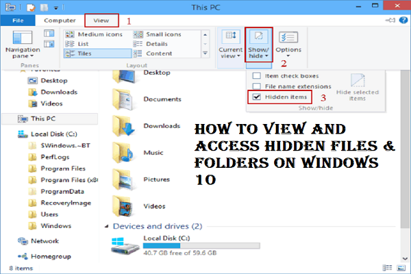 How to View and Access Hidden Files & Folders on Windows 10 | by Zaynwilder  | Medium