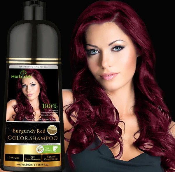 Make a Style Statement with Herbishh Burgundy Red Hair Color Shampoo | by  Herbishh | Medium