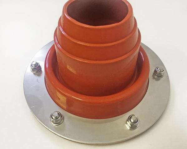 Rocket Stove Stove Jack Flashing Kit For Tents & Shelters - Heat Resistant Silicone, Fits 60mm Flue Pipes, For Bell Tents, Yurts, Cabins Small Wood Stove