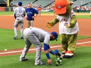 Orbit and Jose Bautista Play With Dolls — Wait, What?, by MLB.com/blogs
