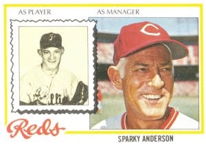 Sparky Anderson 1990 Topps Detroit Tigers Manager Card