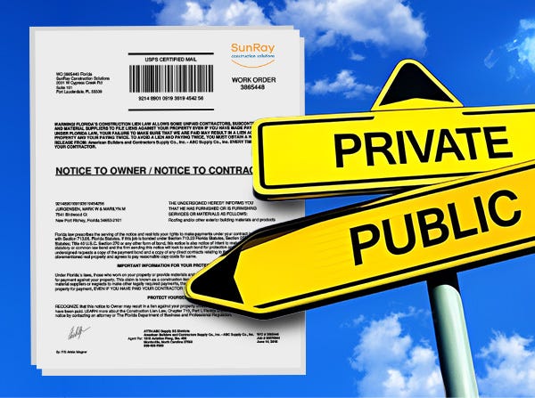 Notice to Owner (NTO) Differences: Private vs. Public Projects