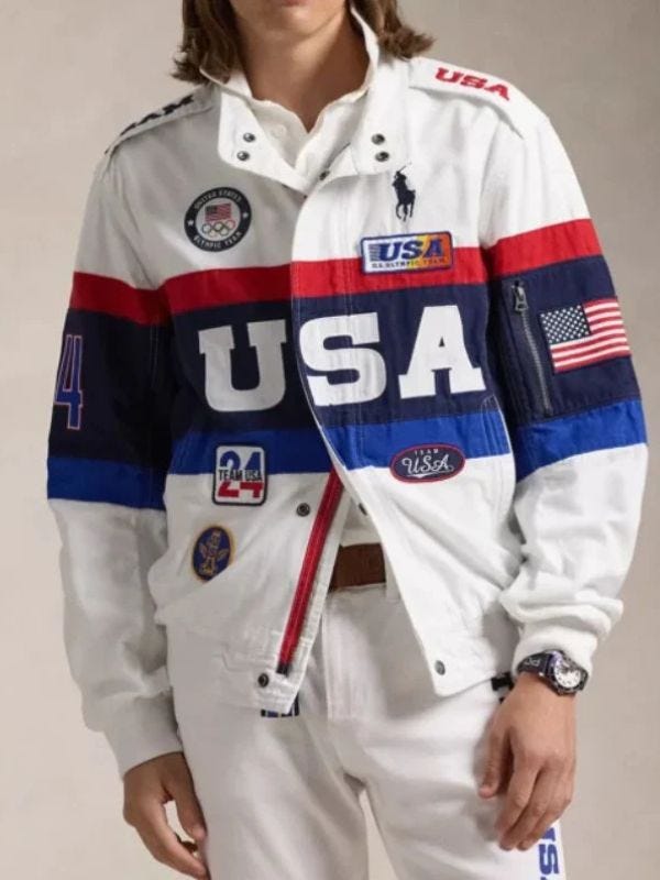 The Team USA Closing Ceremony Jacket for the 2024 Olympics is a blend