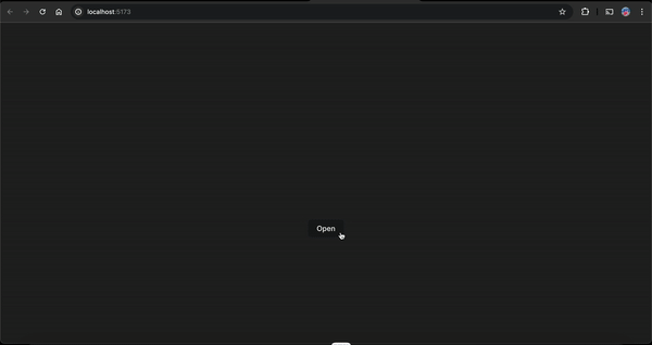 sample react portal output