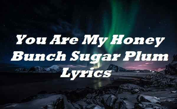 You're My Honey Bunch Sugar Plum Karaoke You Are My Honey Bunch Sugar Plum Lyrics | by Llsslyrics | Medium