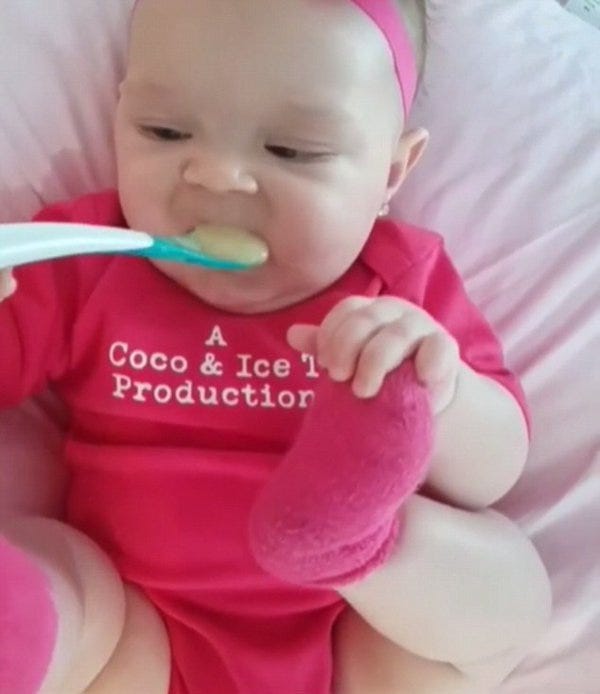 Coco and Ice-T’s Baby Daughter Tries Solid Food for the First Time in ...