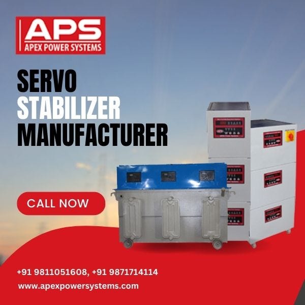 Leading Servo Stabilizer Manufacturer Ensuring Stable Power for Your