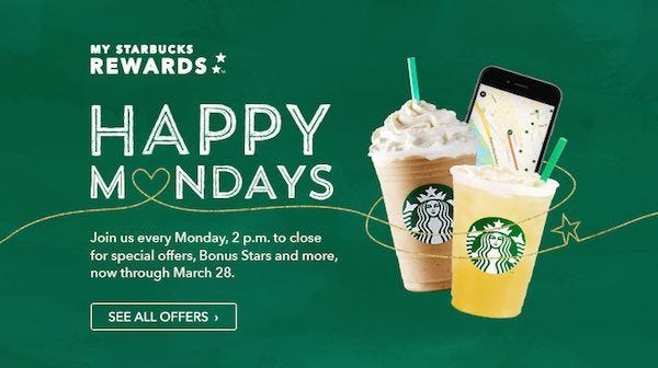 Starbucks offer online