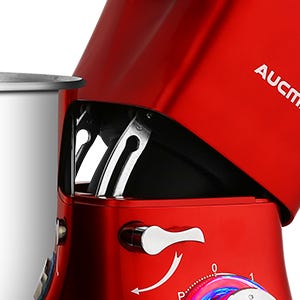 Aucma Stand Mixer,7.4QT 6-Speed Tilt-Head Food Mixer, Electric Kitchen  Mixer with Dough Hook, Wire Whip & Beater