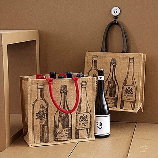 Durable Burlap and Juco Shopper Bags