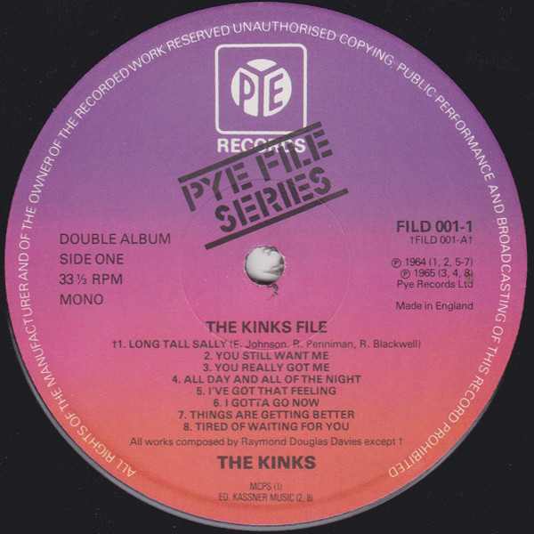 Pye (UK) Album Discography: Other albums