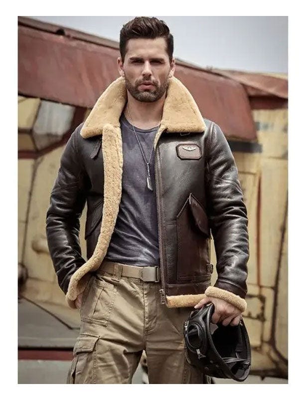PU Leather Casual Jacket Flight Suit Leather Jacket