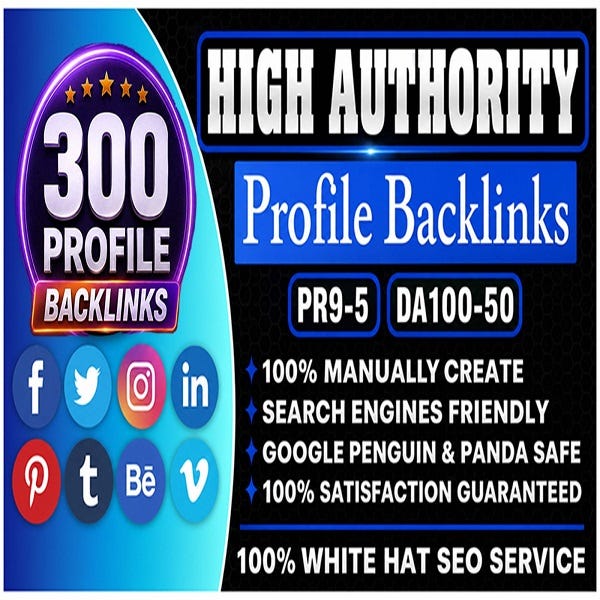 High Authority Profiles Link SEO Link Building