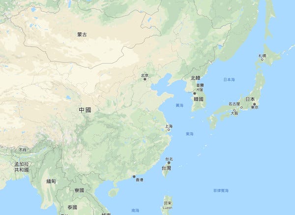 遠東諸國地理位置