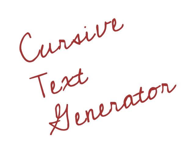 Cursive Text Generator - Stylish Letters - Medium