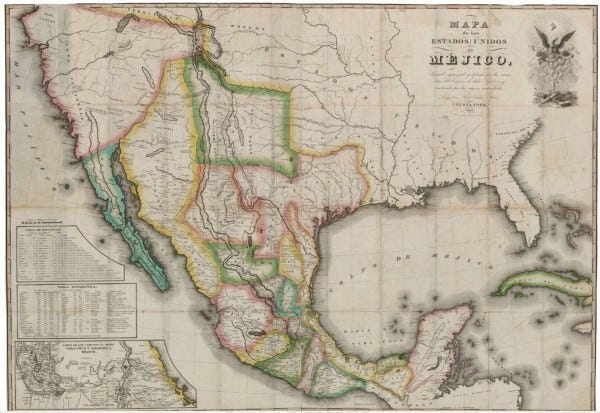 Mapa de los Estados Unidos de Méjico…, 1828, by Texas General Land Office