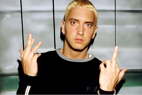 The Real Slim Shady. In his songs, Eminem addresses the most…, by  Elizabeth Newby
