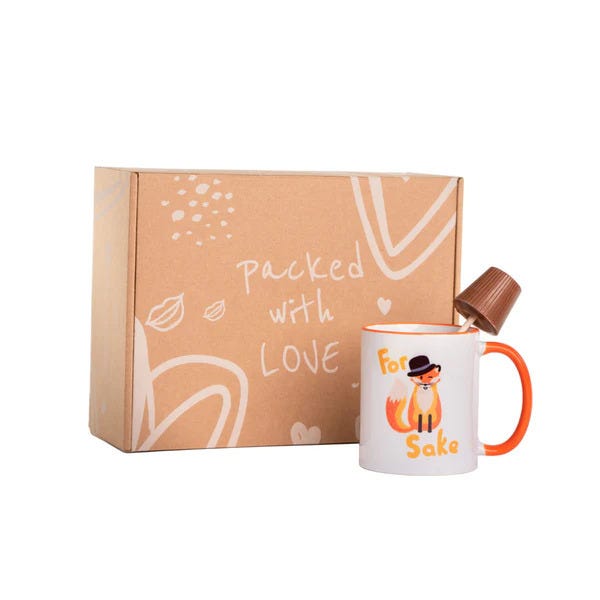 Indulgence in a Cup: Hot Chocolate Mug Gift Set - Hug in a Box - Medium