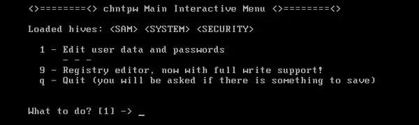 Offline Windows Password & Registry Editor