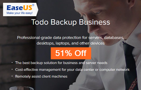 51% Off — EaseUS Todo Backup Workstation Discount Coupon Code