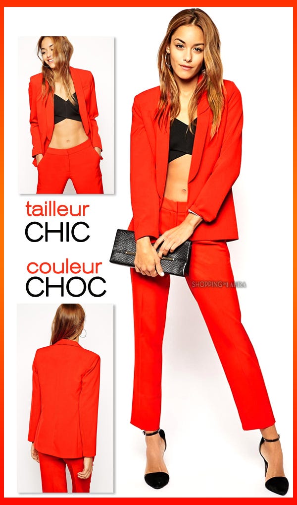 Tailleur pantalon femme rouge. La tenue idéale pour être originale, le… |  by Shoppingdelaura | Medium