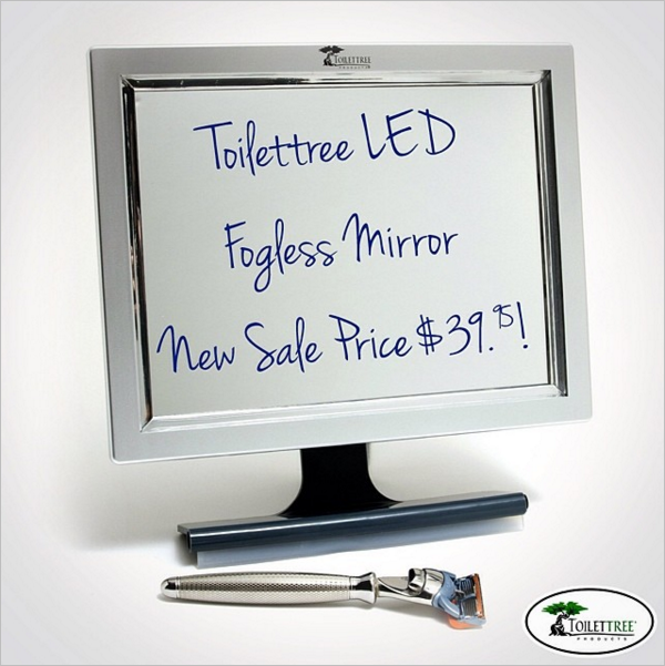 Deluxe LED Fogless Mirror for Clear and Sharper Images in Steamy Shower
