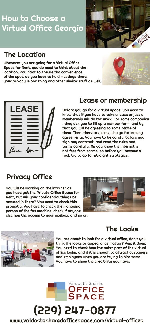 How to Choose a Virtual Office by Valdosta Shared Office