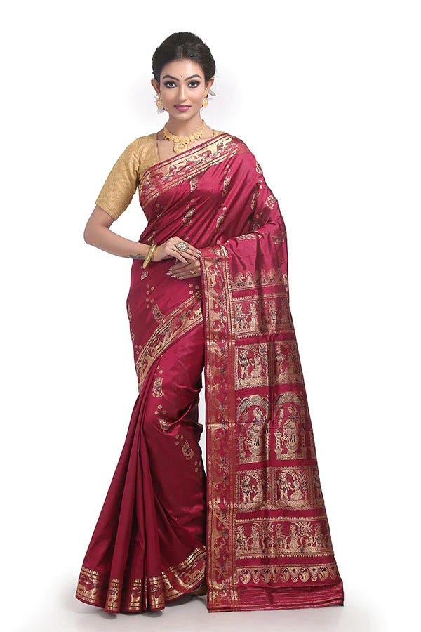Timeless Elegance: Unveiling the Beauty of Baluchari Silk Sarees  by 