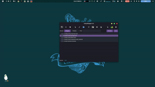 Conky GIF widget on GNOME