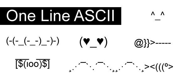 One Line ASCII Art. A few days ago we were posting some… | by Chartnite |  Medium