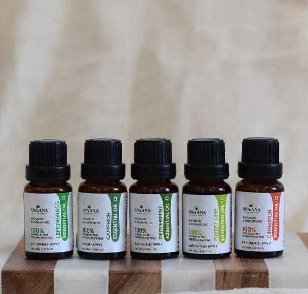 Essential Oil Bug Repellent Combo (Pack of 5 — Lemongrass + Camphor