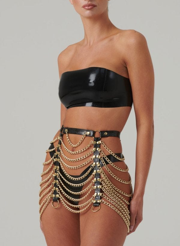 Latex Bardot Bandeau is sexy and fashionable