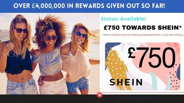 Shop in Style ! Win a Free $750 Shein Gift Card Code Now - John Samuelson -  Medium